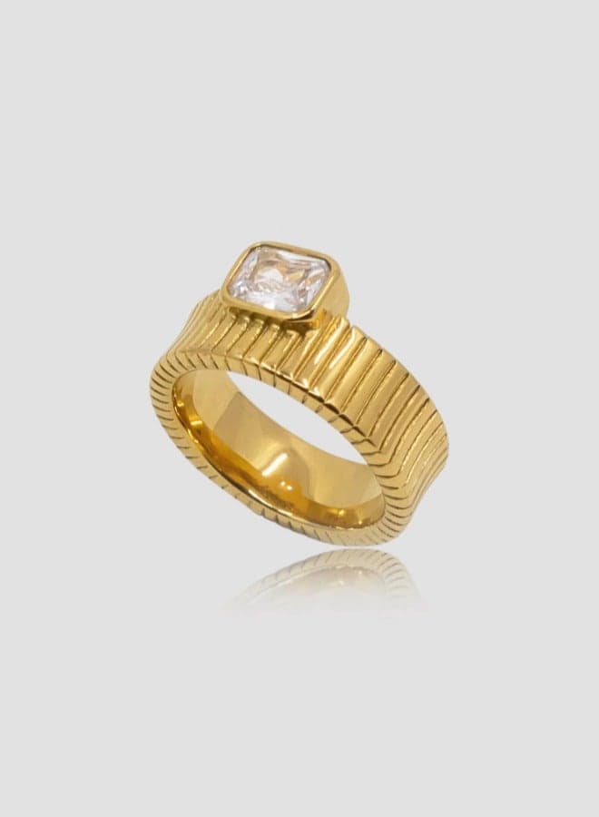 Lady Mauve MARLOW Gold-Plated Ring for Women - Image 1