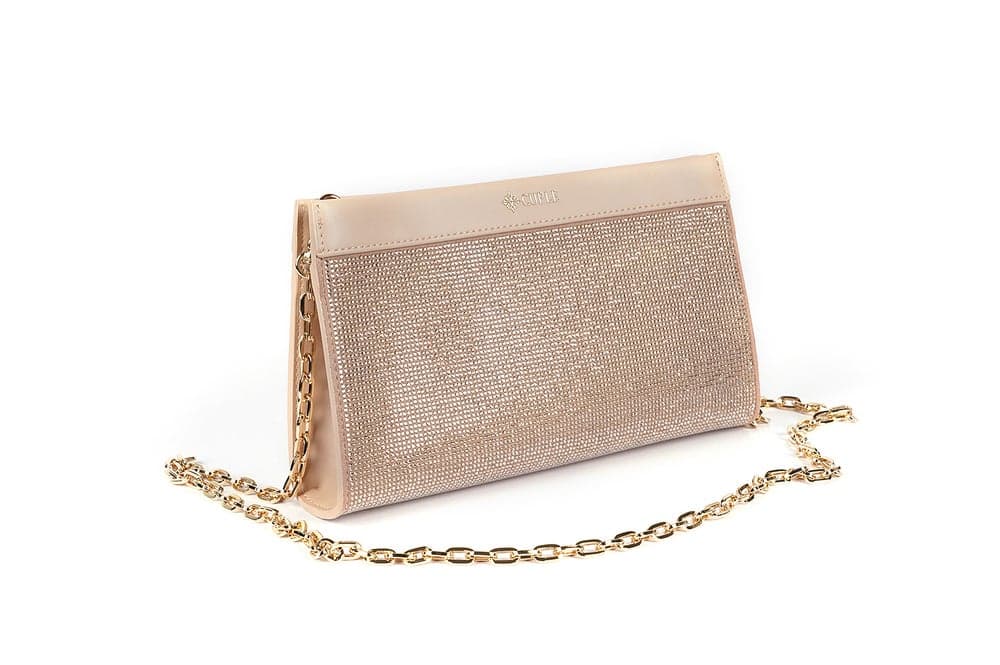 Cuple Chic Glitter Clutch with Elegant Chain Strap - Image 1