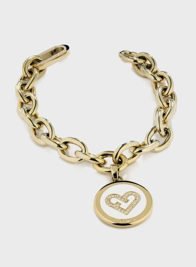Furla Heart Bracelet: Women's Elegant Crystal Accessory - Image 1
