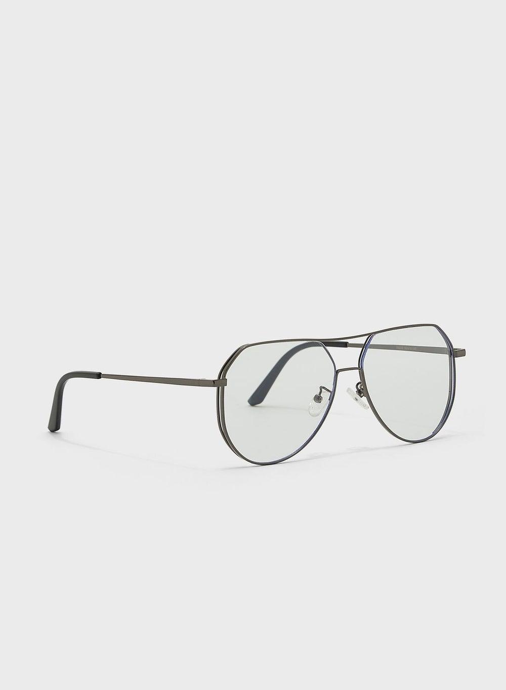 Robert Wood Black Aviator Anti-Blue Ray Men's Optical Glasses - Image 1
