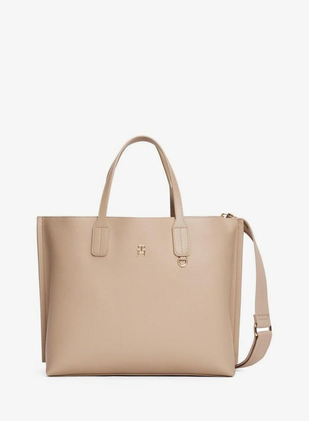 Elegant TOMMY HILFIGER Top Handle Satchel with Logo Detail - Image 1
