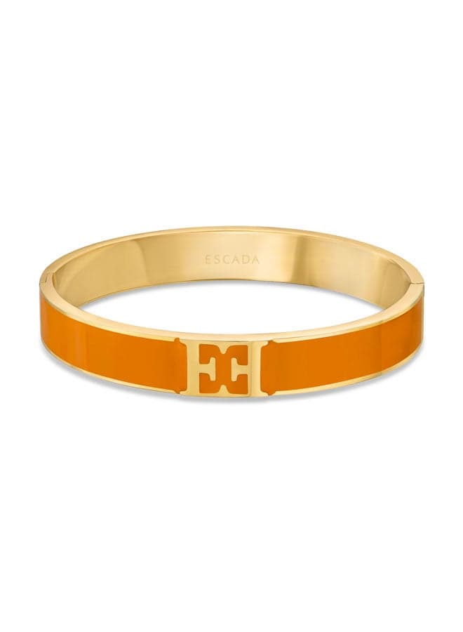 ESCADA Scarlett Gold-Plated Bangle with Orange Enamel - Image 1