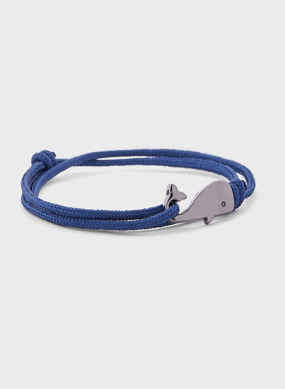 Seventy Five Whale Emblem Men's Cord Bracelet - Image 1