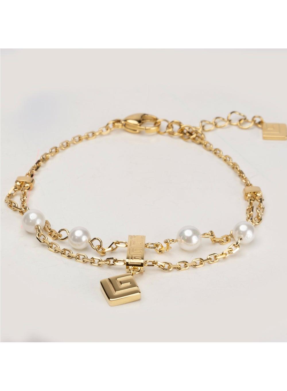Guy Laroche Aline Elegant Gold Double-Chain Bracelet - Image 1