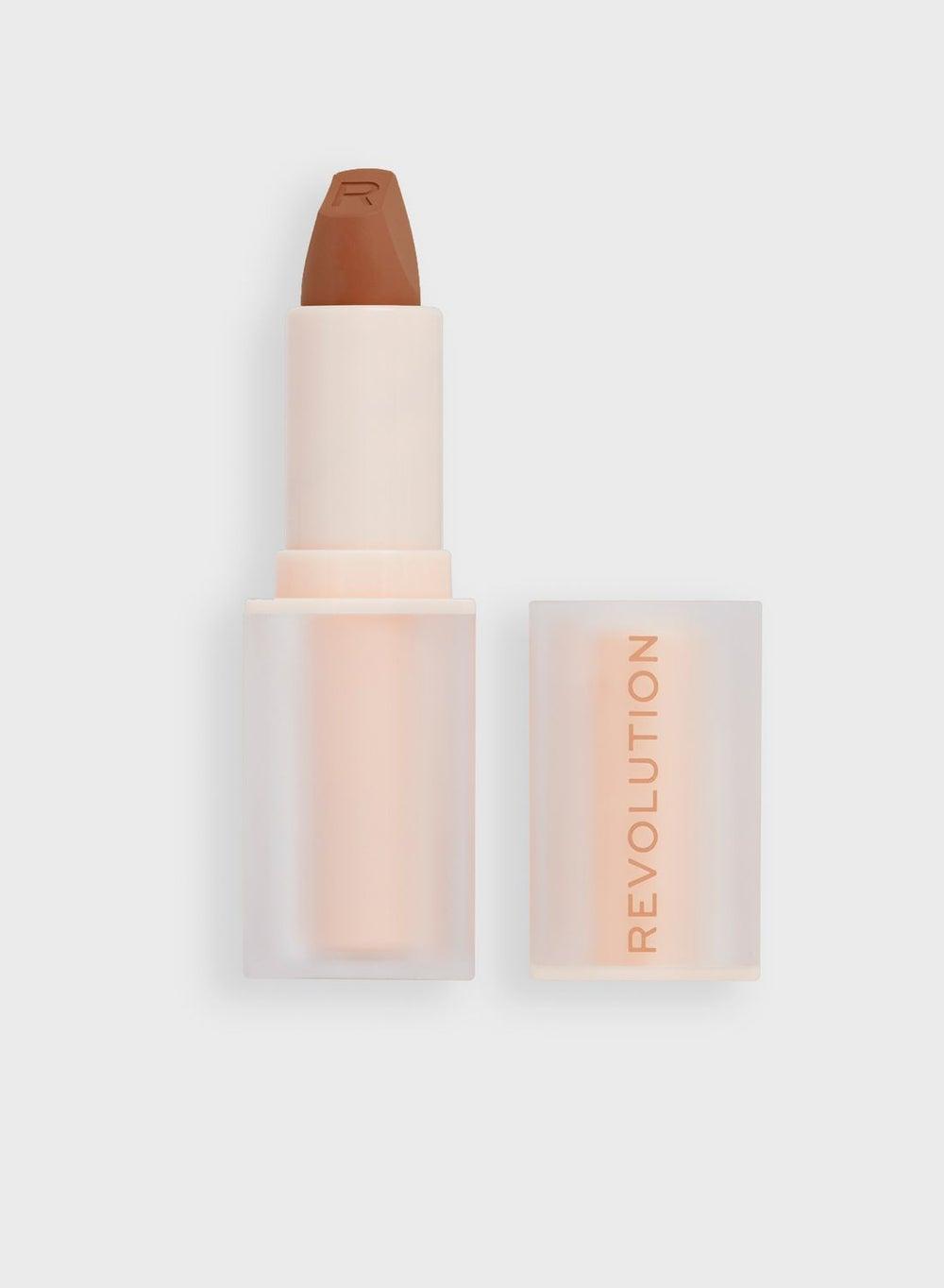 Revolution Lip Allure Soft Satin Lipstick - Divine Brown 5057566659406 - Image 1