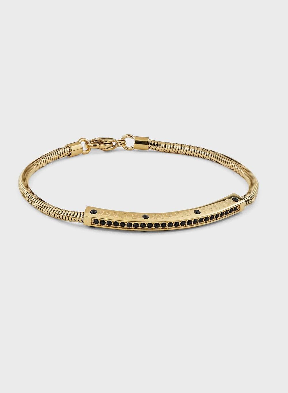 GUESS Crystals Pave Men's Tag Chain Bracelet - Image 1