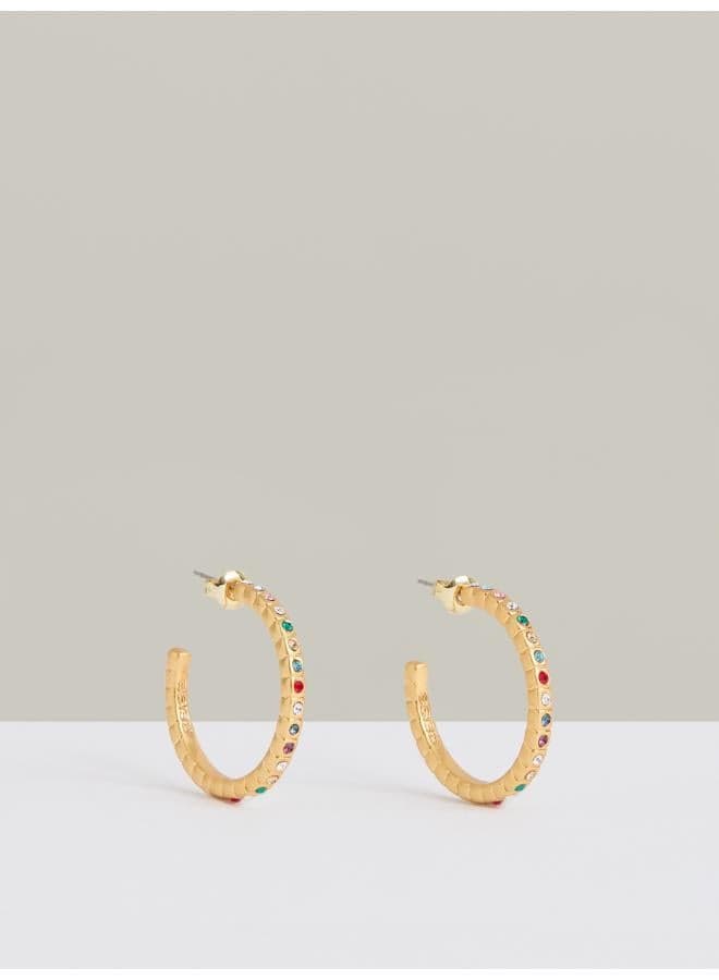 REISS Sade Crystal Hoop Earrings: Elegance with a Spark - Image 1