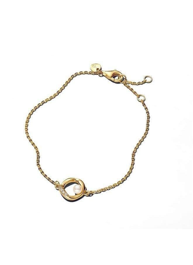 PANDORA Pearl Elegance: Freshwater Bracelet with Pavé Circle - Image 1