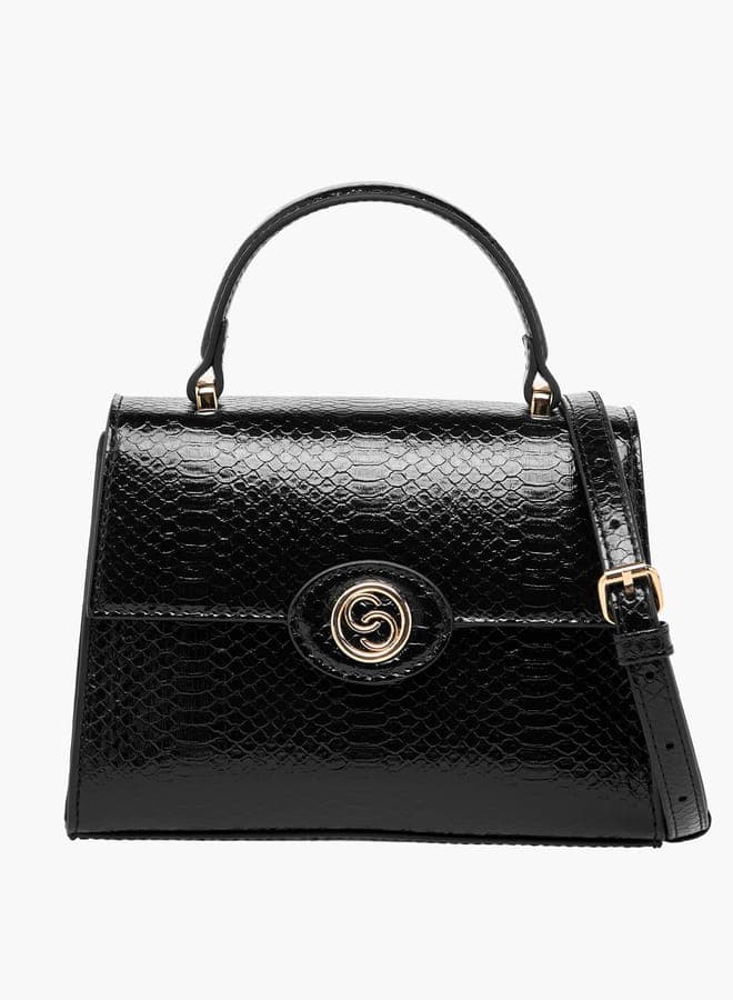 Celeste Embossed Satchel - Elegance with Versatility - Image 1