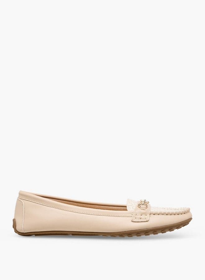 Elegant Ivory Monogram Lcj 2024515 Women's Loafers - Image 1