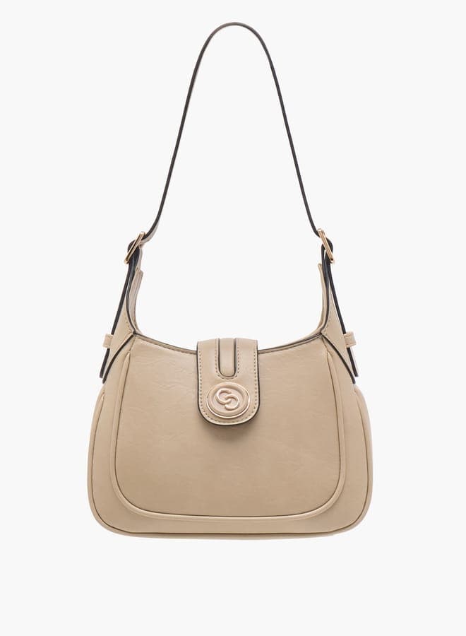 Celeste Women's Logo Shoulder Bag with Elegant Zip Closure - Image 1