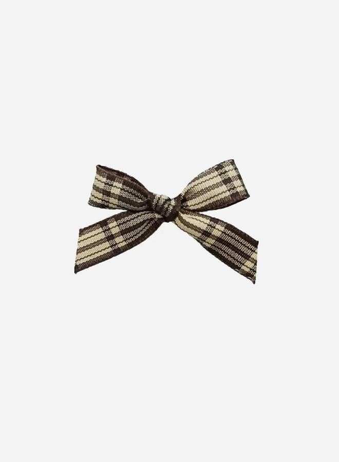 Elegant Multi-Color Checked Ribbon Hair Clip - Image 1