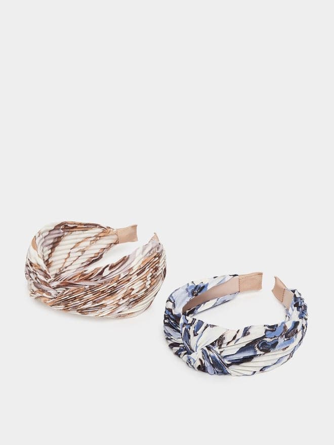 Charming Duo - Styli Women's Printed Knot Headbands - Image 1