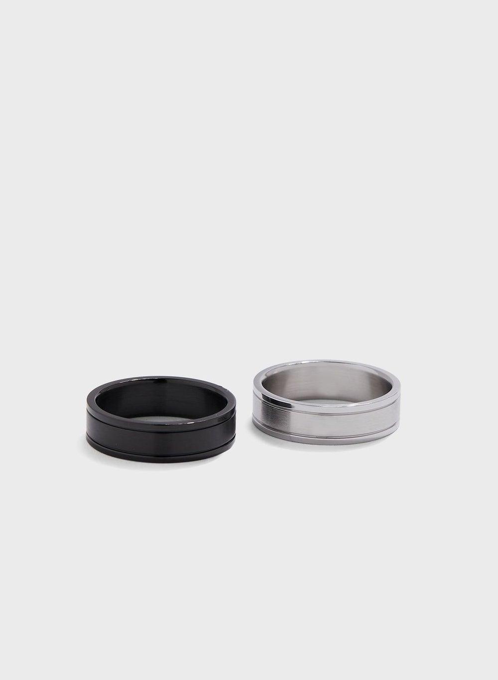 Seventy Five Basic Men's Band Ring Set - Sleek Elegance - Image 1