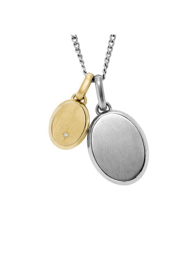 FOSSIL Jf04850998 Dual-Tone Engravable Men's Necklace - Image 1