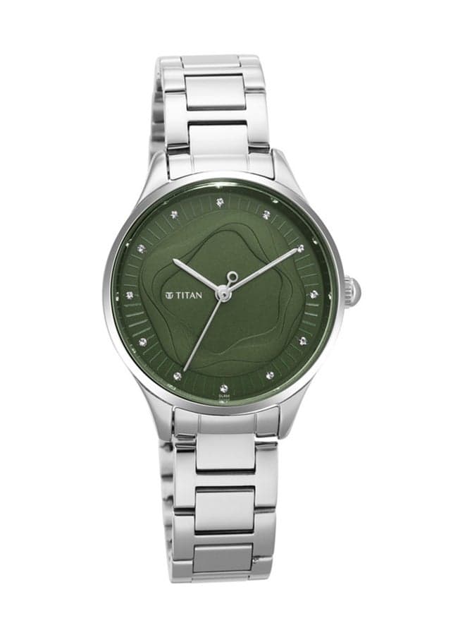 Titan 2649SM02 Wander Green Dial Women's Stainless Watch - Image 1