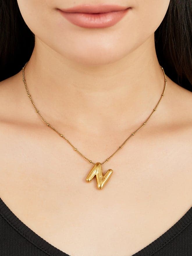 Styli Initial N Pendant Necklace - Elegance for Her - Image 1