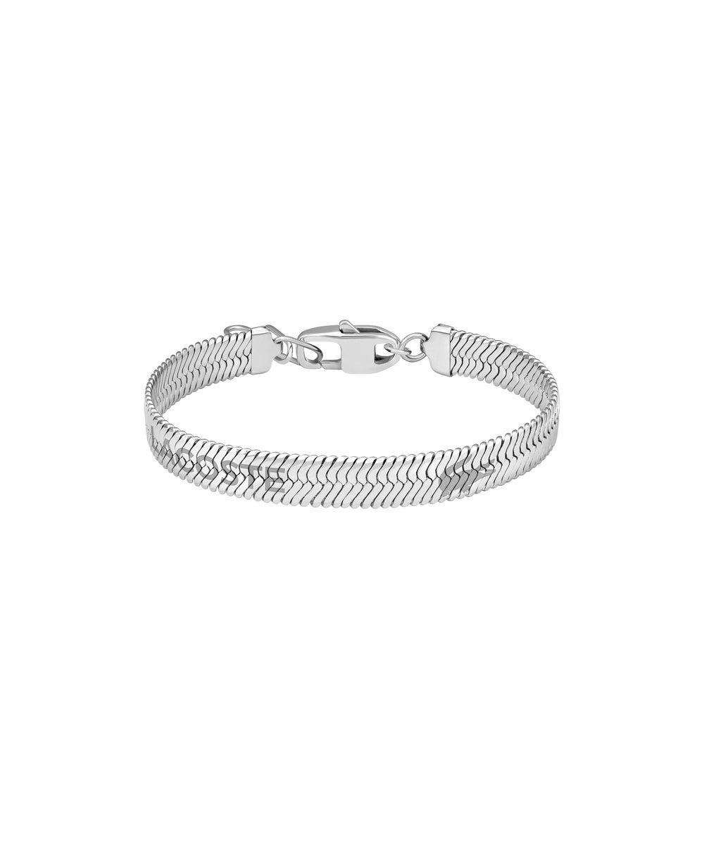 LACOSTE 2040379 Grit Silver Steel Bracelet for the Modern Man - Image 1
