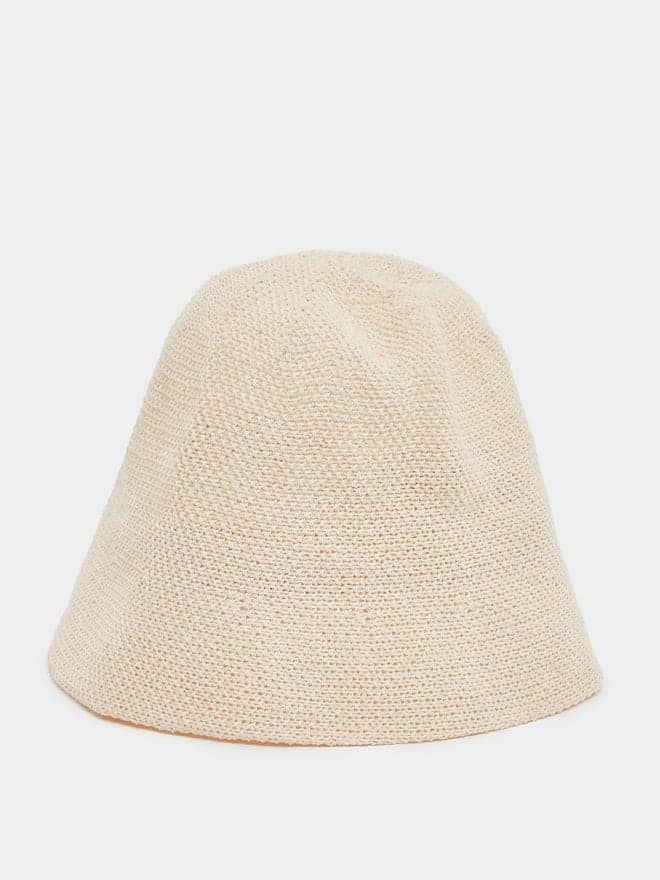 Styli Chic Women's Plain Knit Bucket Hat - Timeless Elegance - Image 1