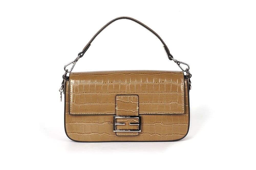 Cuple Croc-Embossed Baguette Purse - Elegance for Every Occasion - Image 1