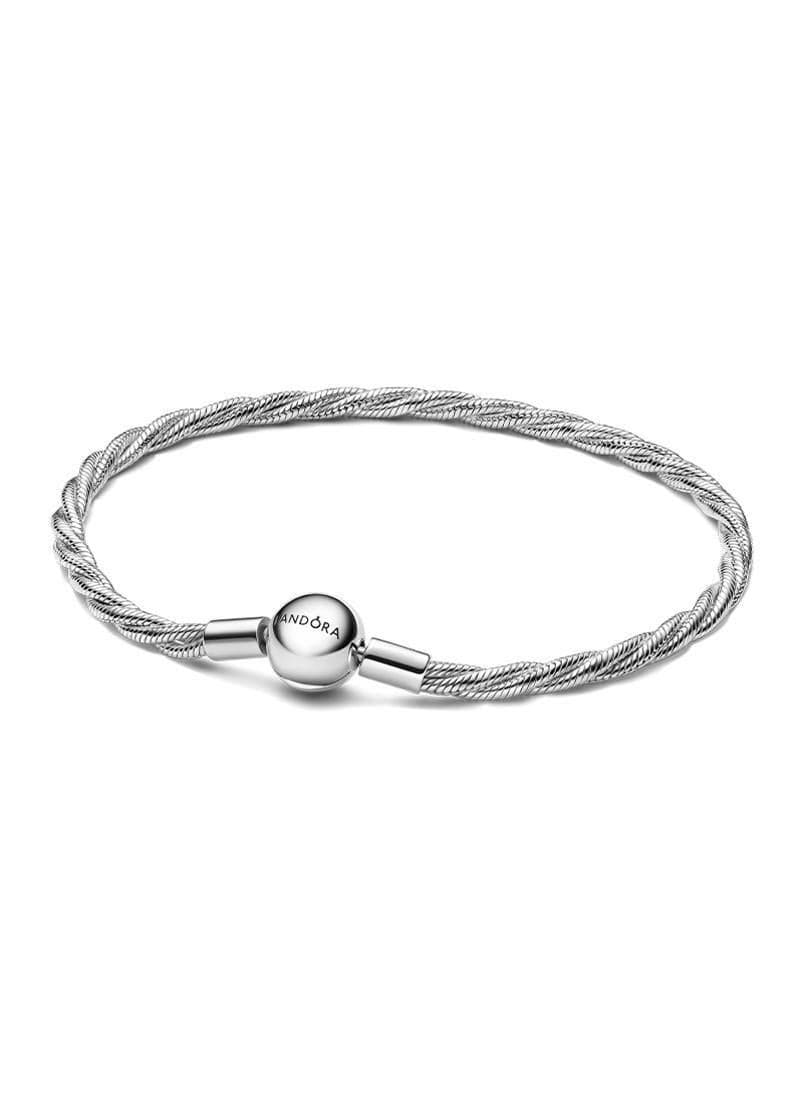PANDORA Sterling Silver Twisted Snake Chain Bracelet - Image 1