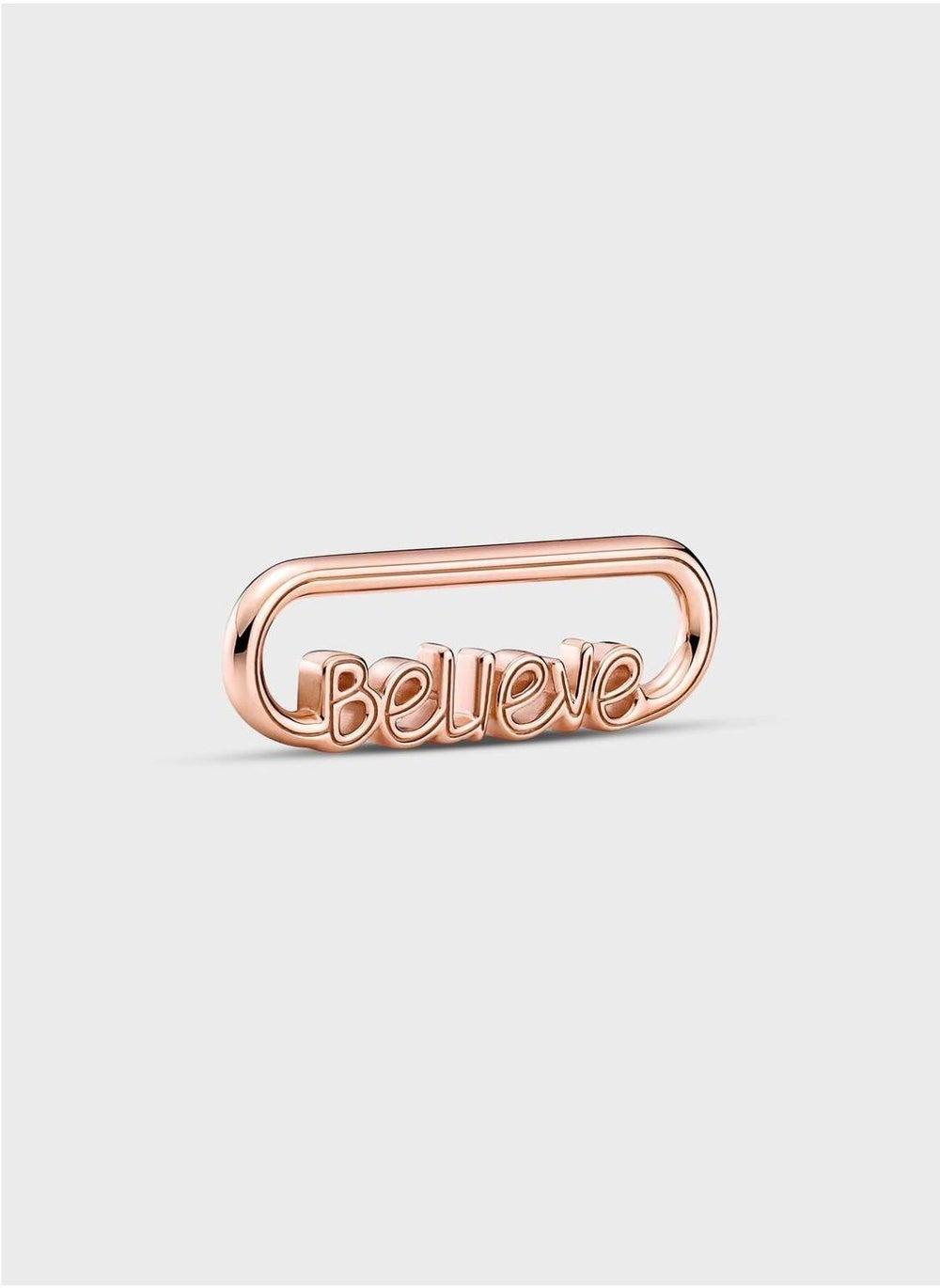 PANDORA ME Believe Rose Gold Link Charm - Image 1