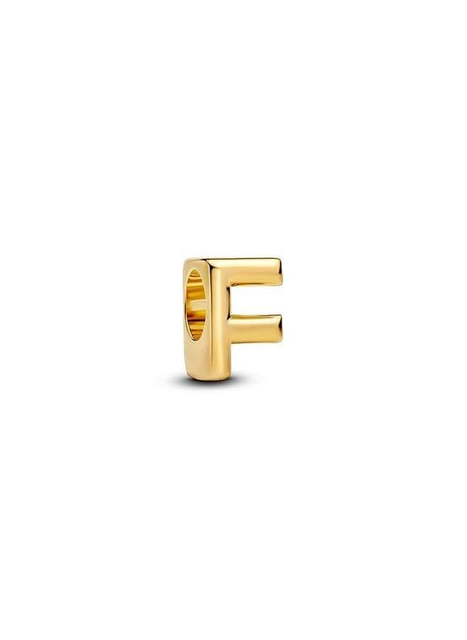PANDORA 14k Gold-Plated Letter F Charm - Image 1