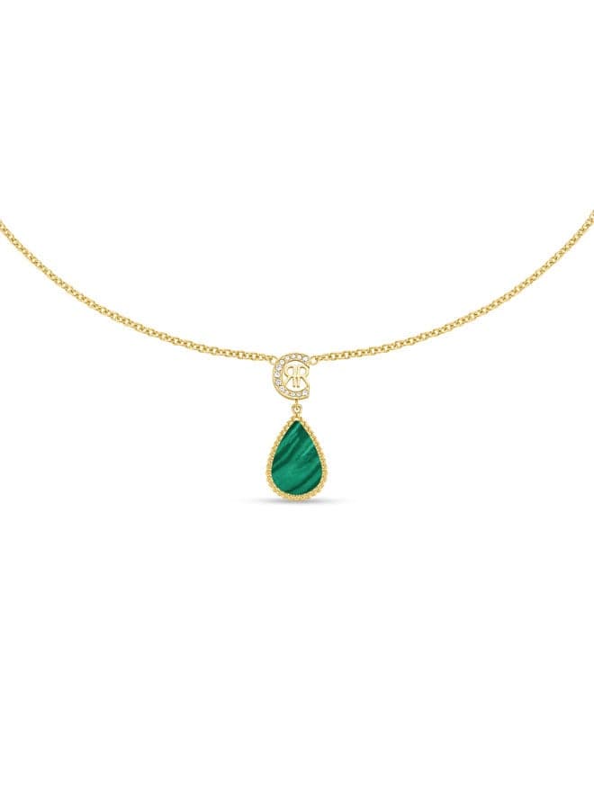 CERRUTI 1881 Eletra Gold-Plated Malachite Necklace - Image 1