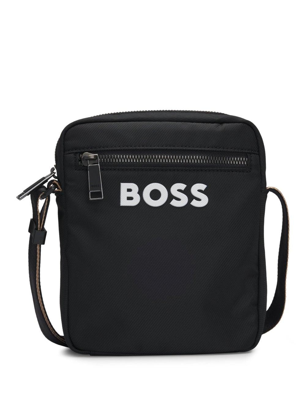BOSS Signature Stripe Men's Crossbody Bag with Eco-Friendly Design - Image 1