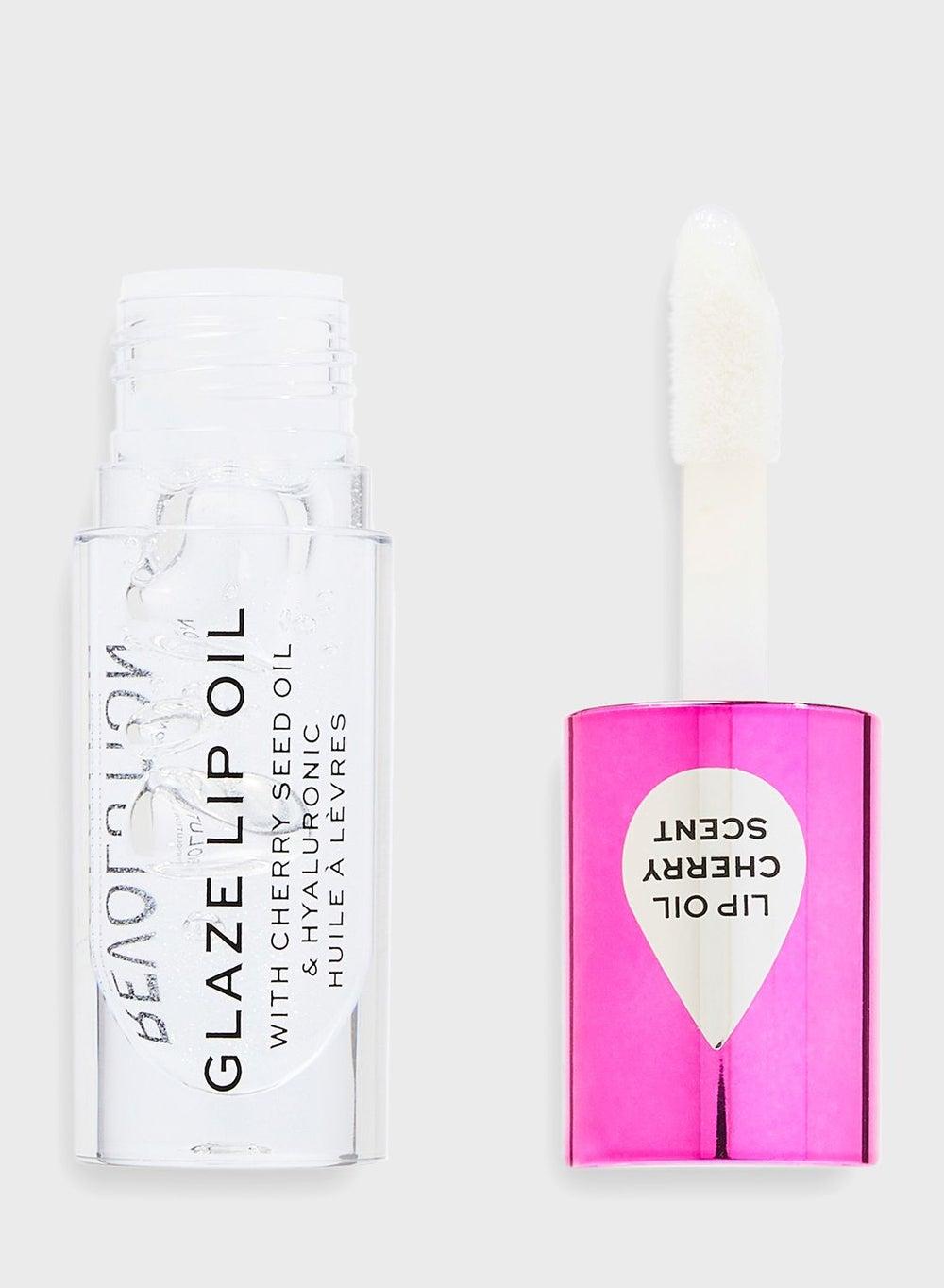 Revolution Glaze Lip Oil Lust Clear - Hydrating Gloss - Image 1