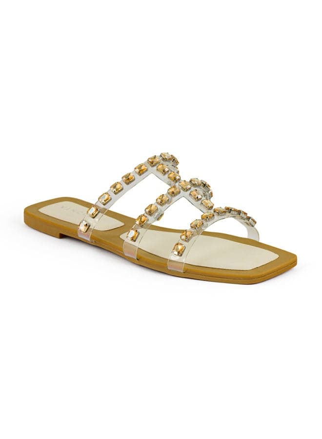 Vi20401196 Beige Multi-Strap Flat Lifestyle Sandals for Women - Image 1