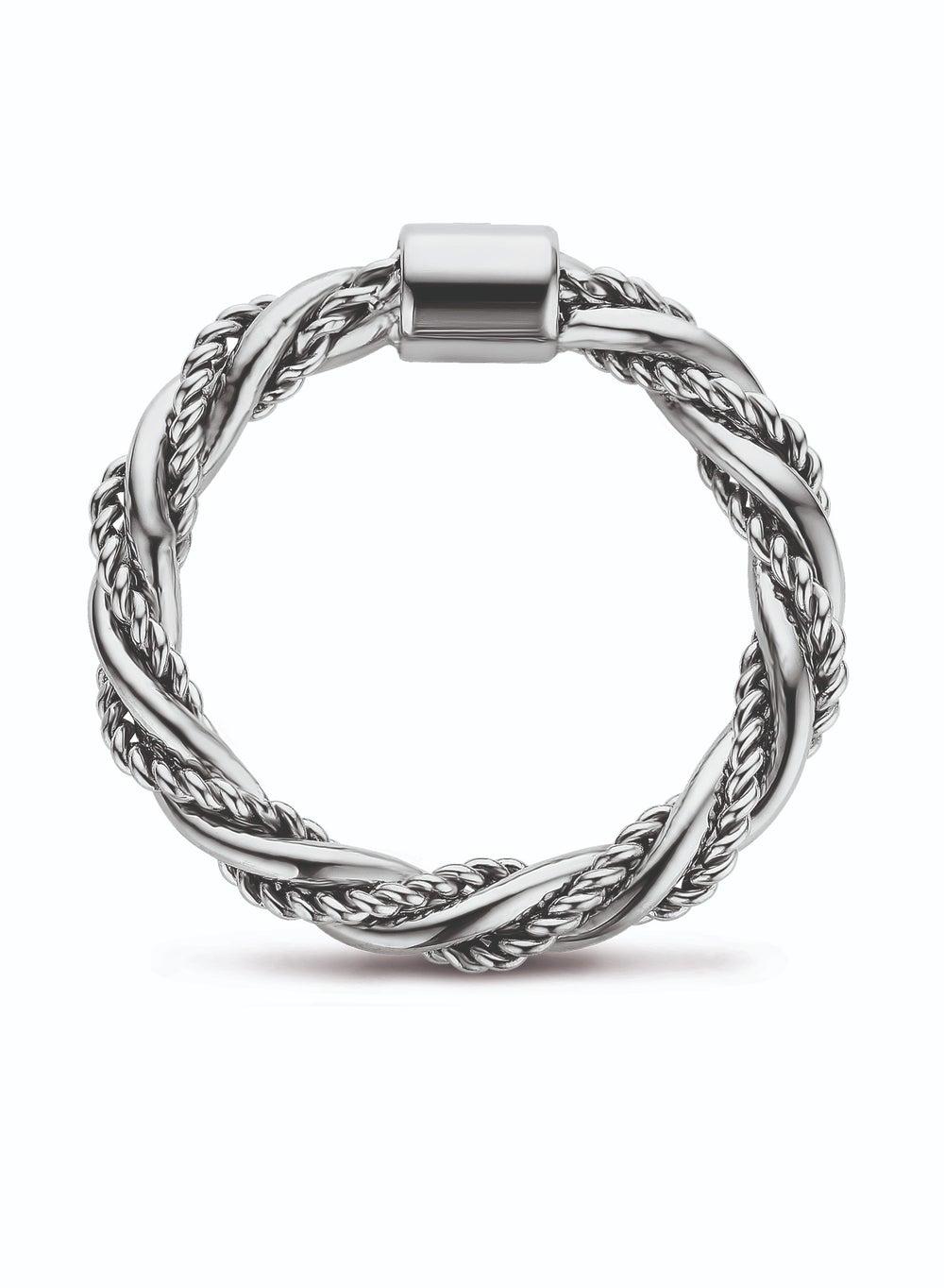 CERRUTI 1881 52 Twisted Elegance Cable Ring for Women - Image 1