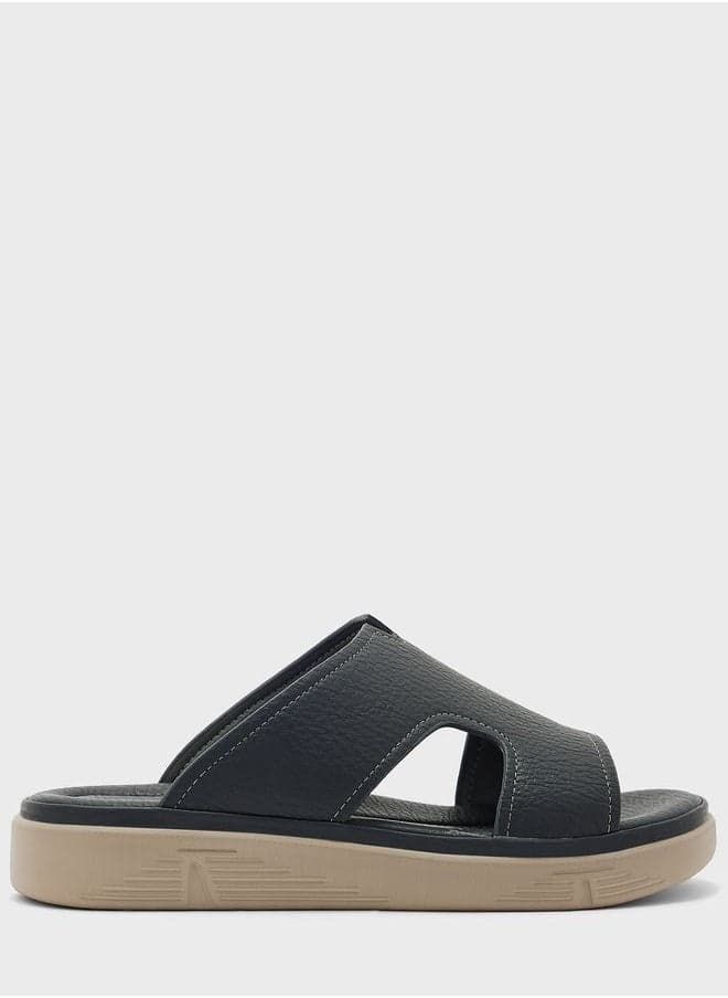 HK 606 Comfortline Men's Arabian Grey Sandals - Image 1