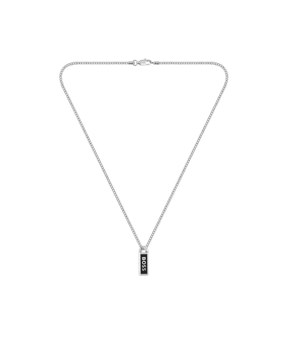 BOSS Kassy Emblem Stainless Steel Necklace for Chic Elegance - Image 1