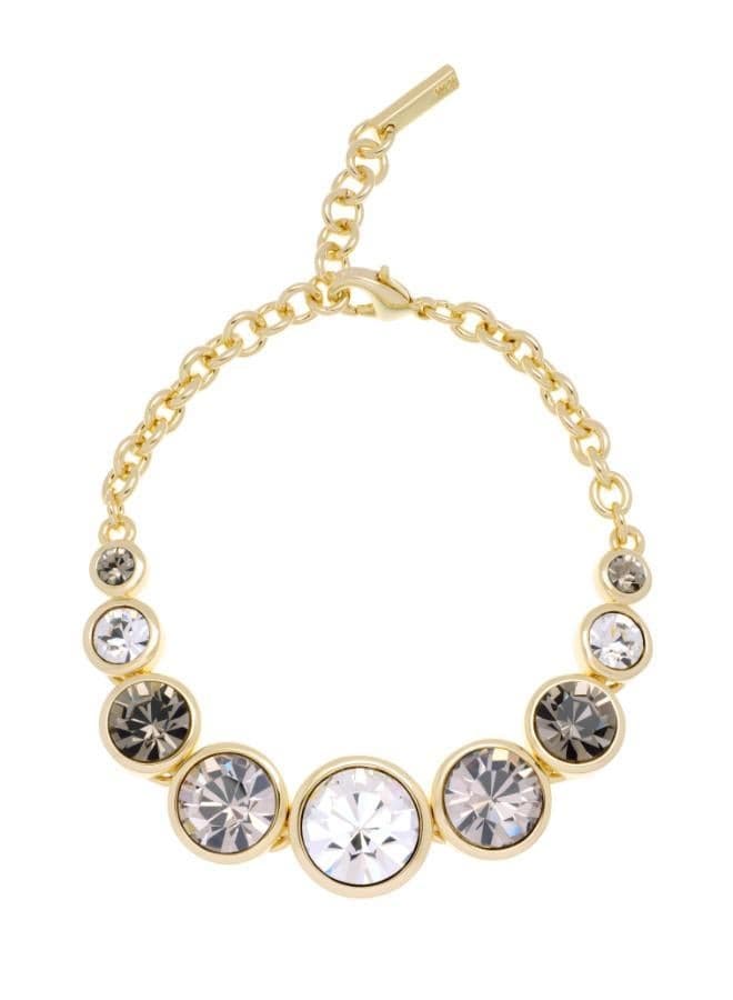 Karen Millen 14kt Gold-Plated Crystal Teardrop Bracelet - Image 1
