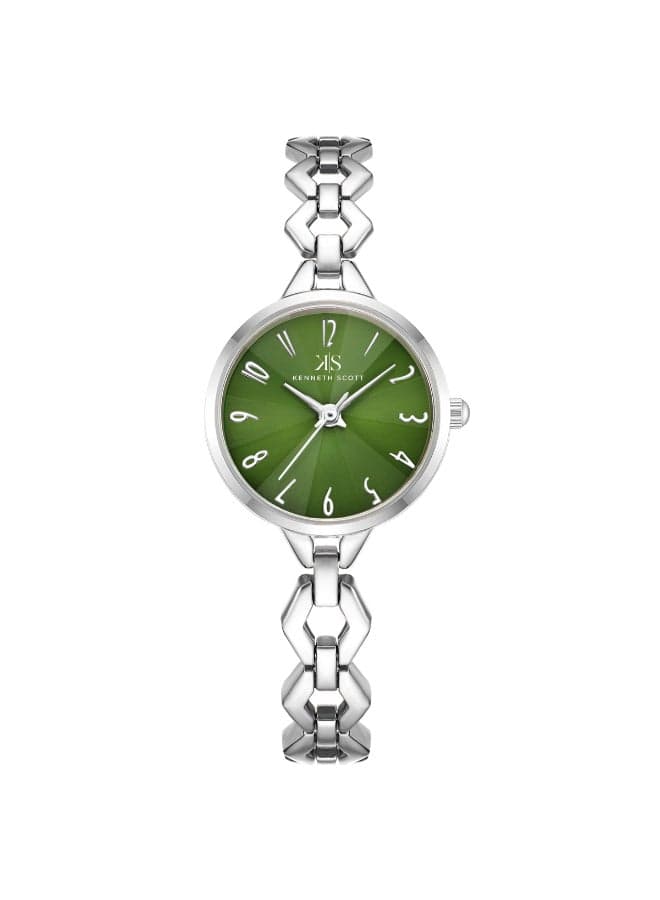 KENNETH SCOTT K23508-SBSG Elegant Silver Stainless Steel Watch - Image 1