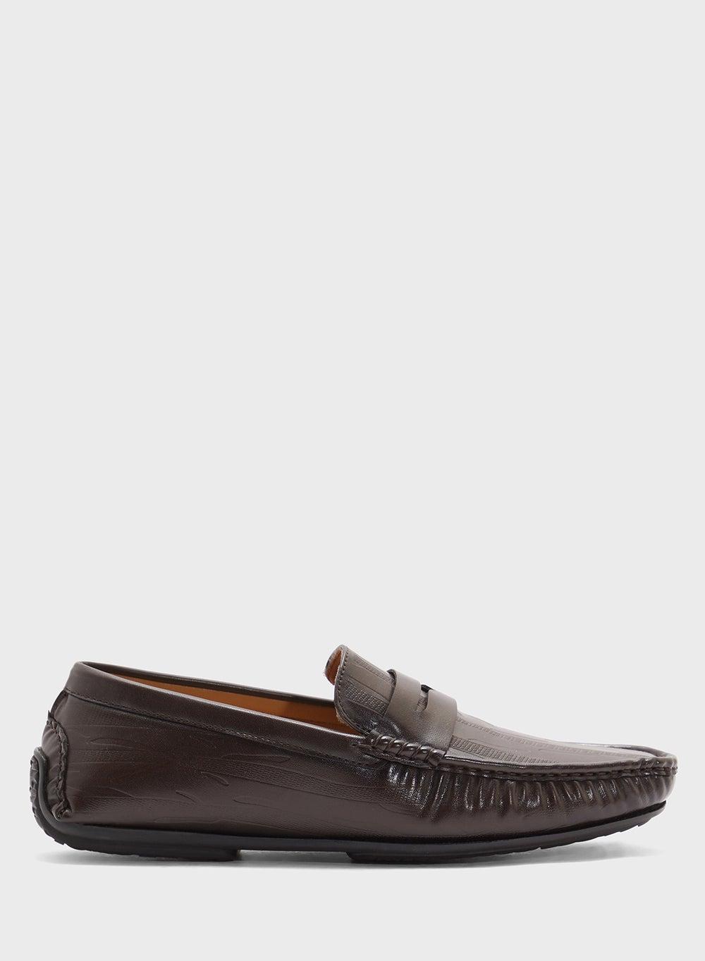 Tsm 2025 01 Brown Saddle Textured Premium Loafers - Image 1