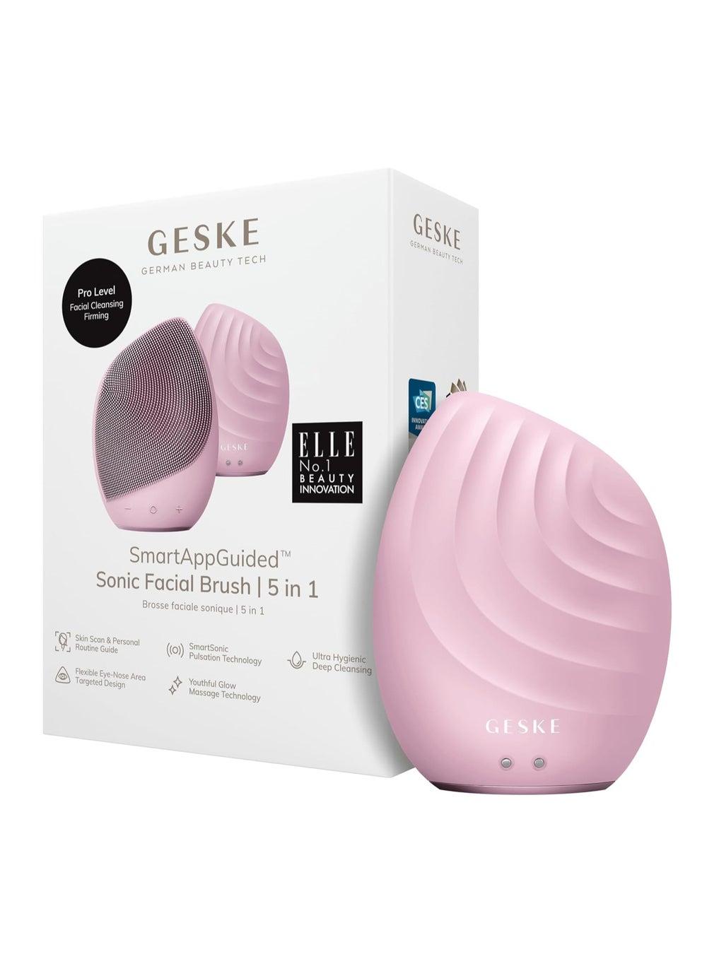 Pink Sonic 5-in-1 Facial Cleansing & Exfoliating Brush - Image 1