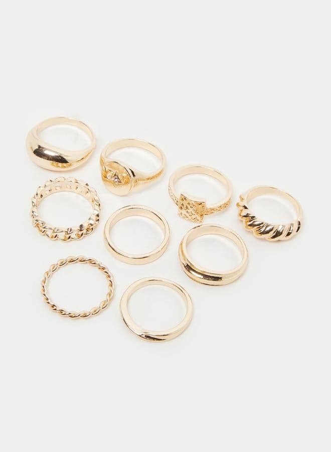 Styli Textured Rings Collection - Elegant Assortment for Women - Image 1