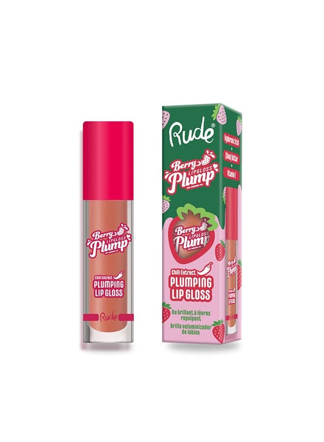 Berry Plump Bare Lip Gloss - Volumizing Hydrating Shine - Image 1