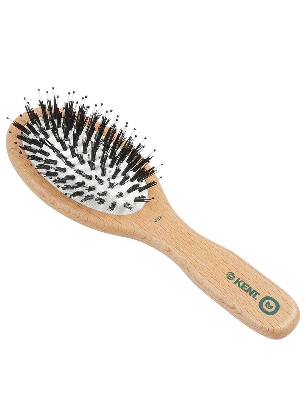Kent V02 Elegance in Care - Small Vegan Hairbrush for Shine and Smoothness - Image 1