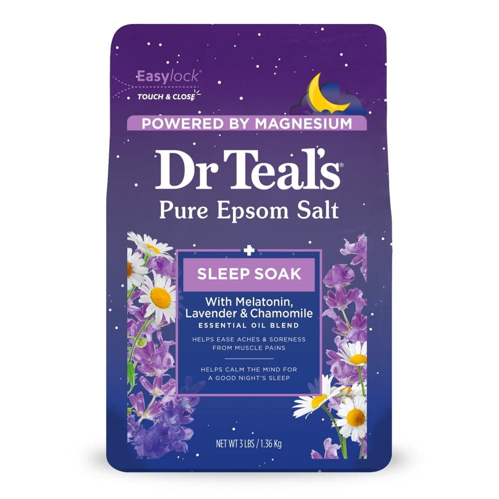 Dr Teal's Melatonin Epsom Salt for Relaxing Soak 1.36kg - Image 1