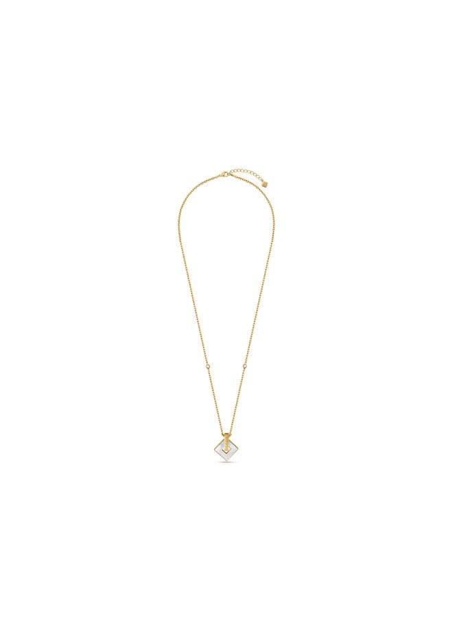 Guy Laroche Coralie Diamond-Shaped Gold Necklace - Image 1