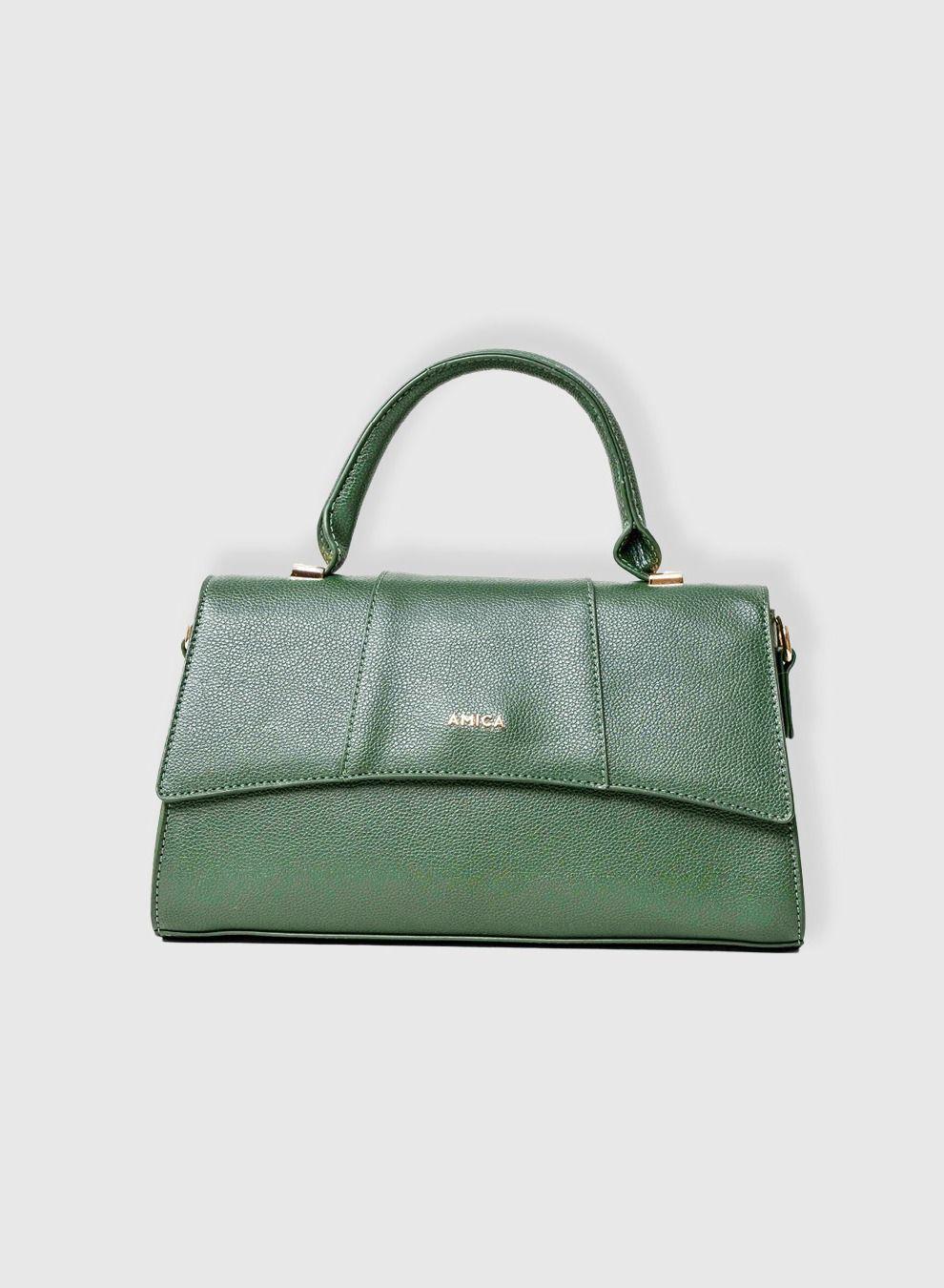 AMICA Solana Hourglass Mini Top Handle Bag - Lush Green - Image 1