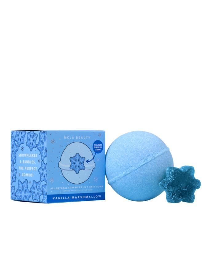 Vanilla Marshmallow Bath Bomb with Mini Soap – Luxurious Bath Time Treat - Image 1