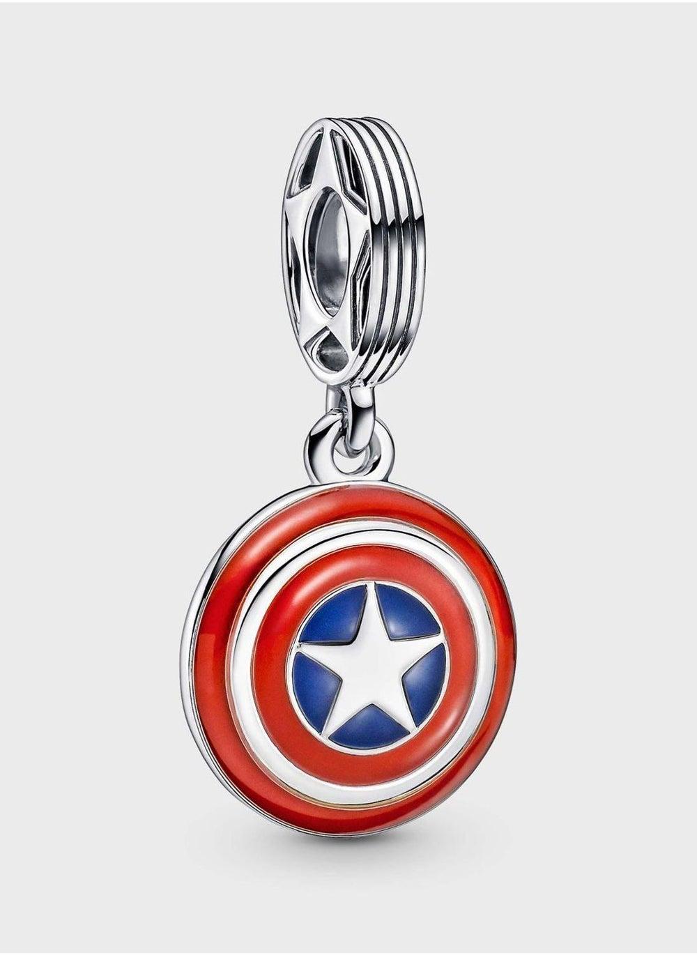 PANDORA Avengers Captain America Enamel Shield Charm - Image 1