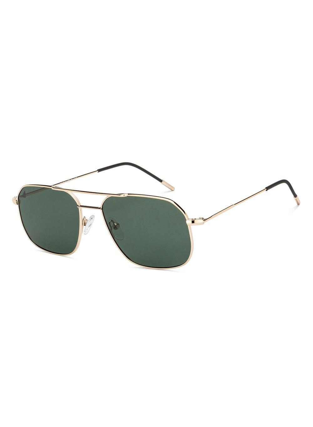 VINCENT CHASE Gold-Green Rectangular Sunglasses VC S15773 - Image 1