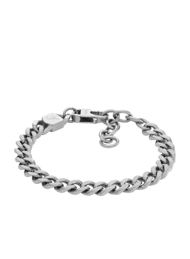 FOSSIL Jf04697040 Harlow Linear Texture Silver-Tone Bracelet - Image 1