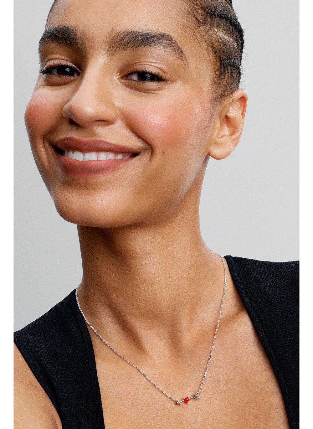 PANDORA Sterling Cupid's Arrow Heart Necklace - Image 1