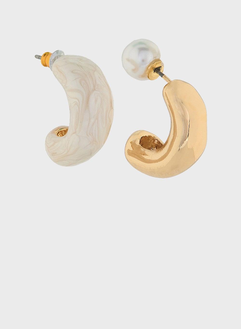 ELLA Pearl Hoop Earrings - Elegance for Every Occasion - Image 1